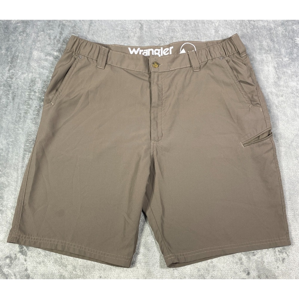 Wrangler Shorts Mens 38 Green All Terrain Gear ATG Cargo Stretch Wicking Fishing